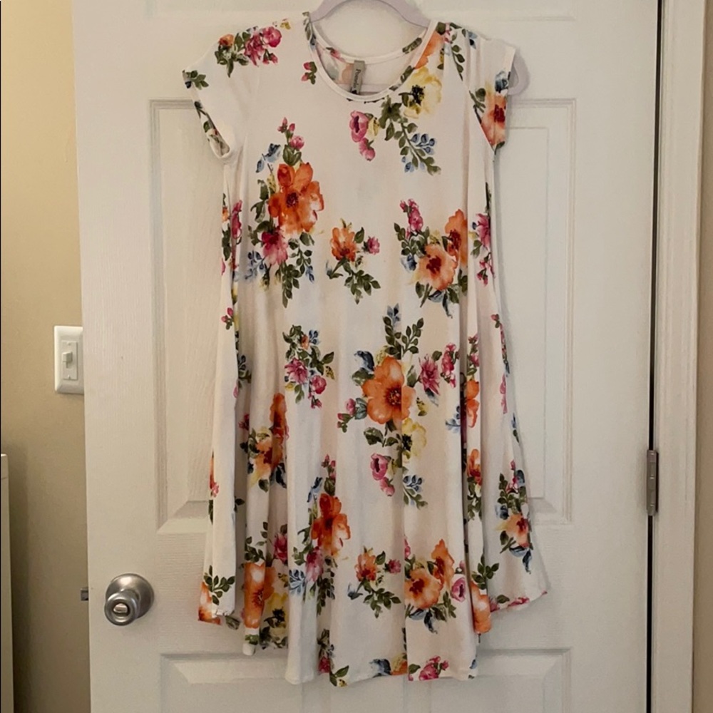 Pomelo floral tshirt dress
